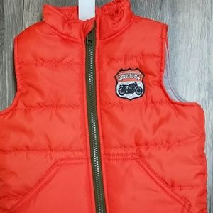 Boys Puffy Vest Orange 12 Mo Fall Healthtex